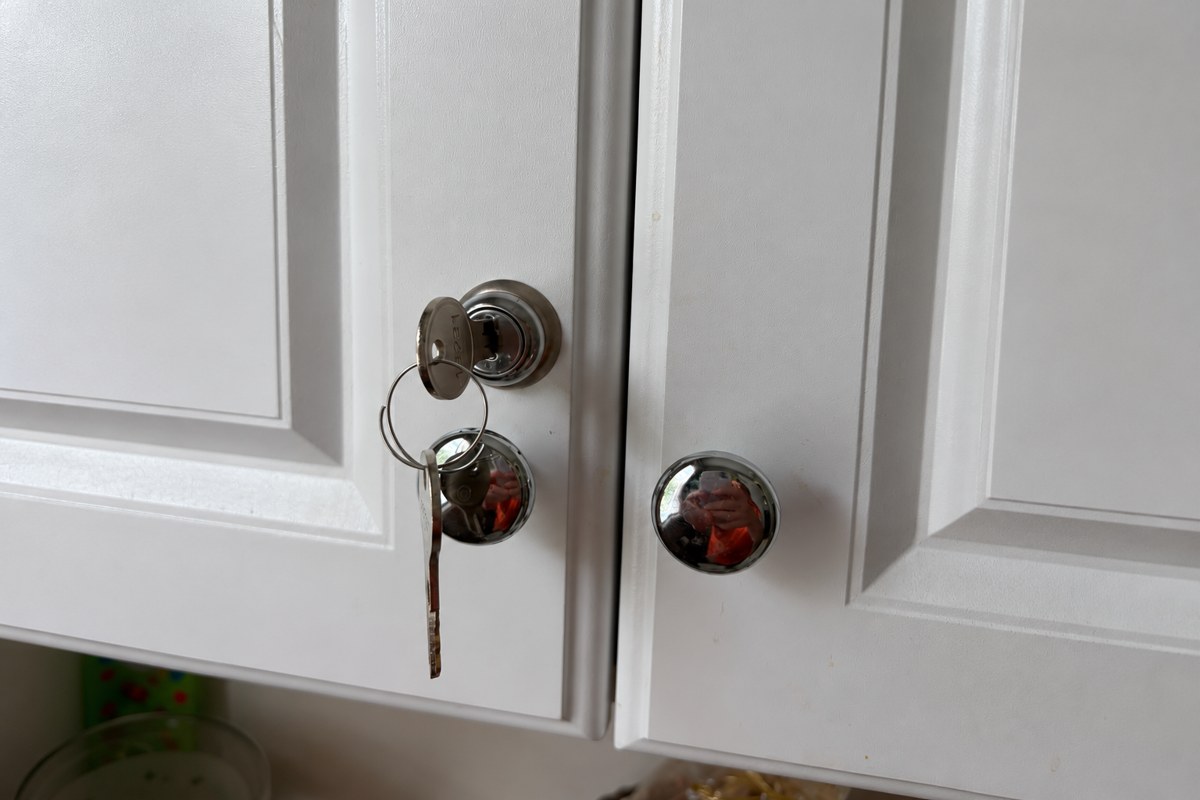 Kitchen Cabinet Lock Installation