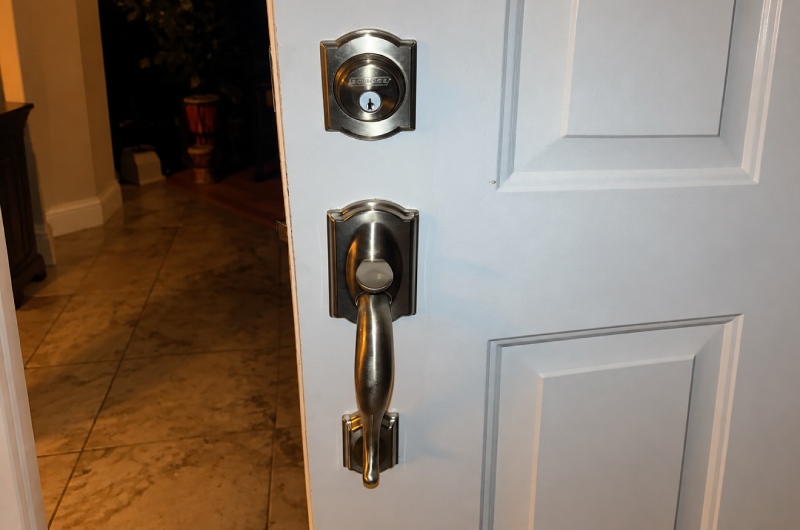 Decorative Schlage Handleset Installation in Allendale, NJ