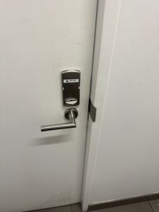 Commercial Restroom Privacy Lock Installation