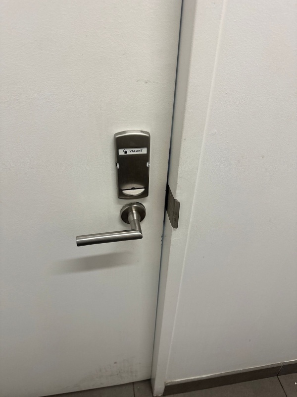 Commercial Restroom Privacy Lock Installation