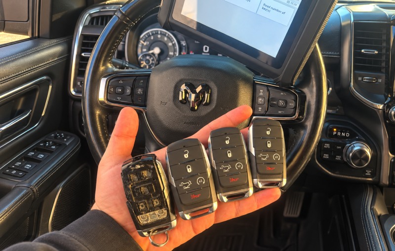 Four New RAM 1500 Smart Keys Made in Haworth, NJ