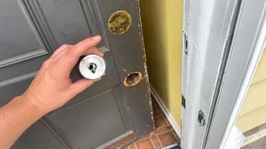 House lockout and rim cylinder replacement in Morristown, NJ
